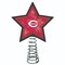 The Memory Company 10" Lighted Red and Pink Star MLB Cincinnati Reds Mosaic Christmas Tree Topper